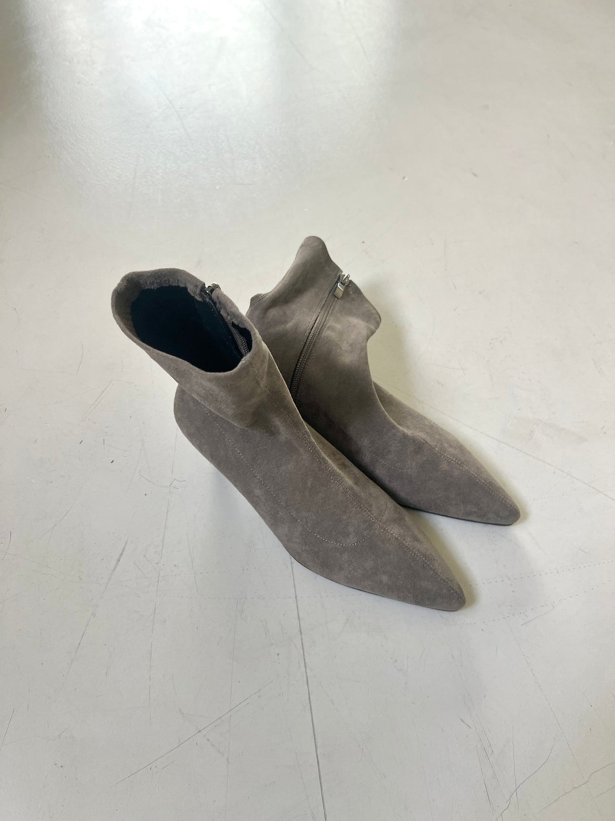 Stretch Suede Ankle Boots-4col