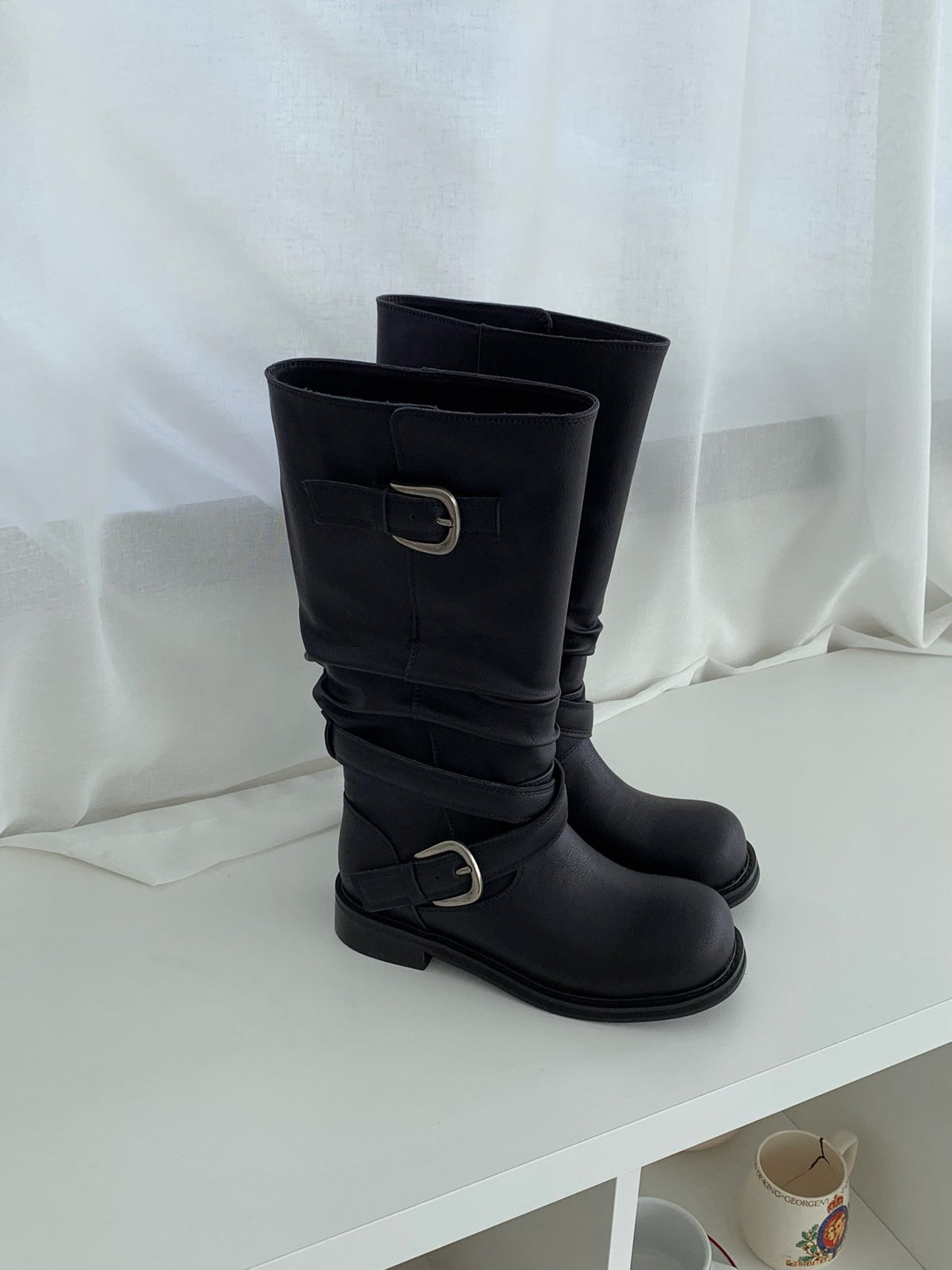 buckle fold-over boots-2col