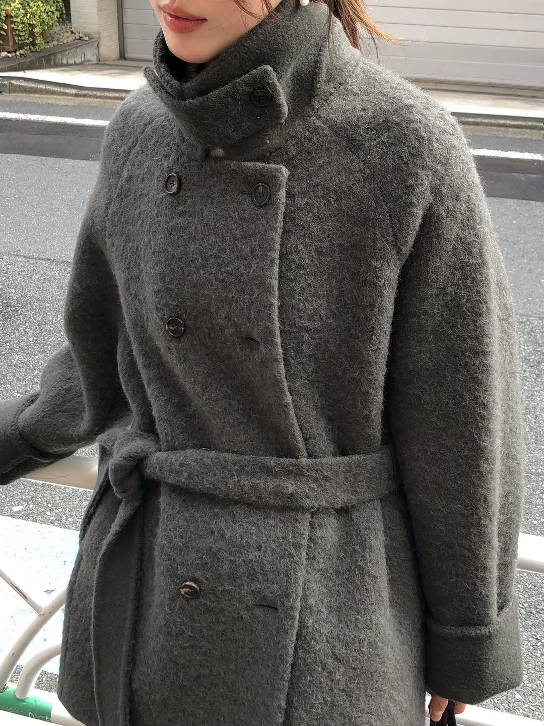 colette boucle handmade coat-2col