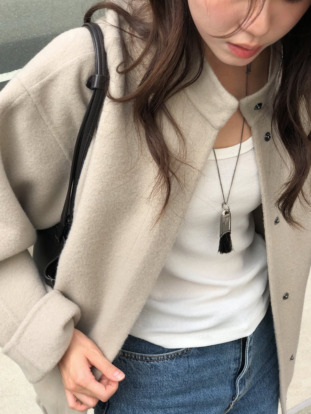 delphine wool handmade blouson-2col