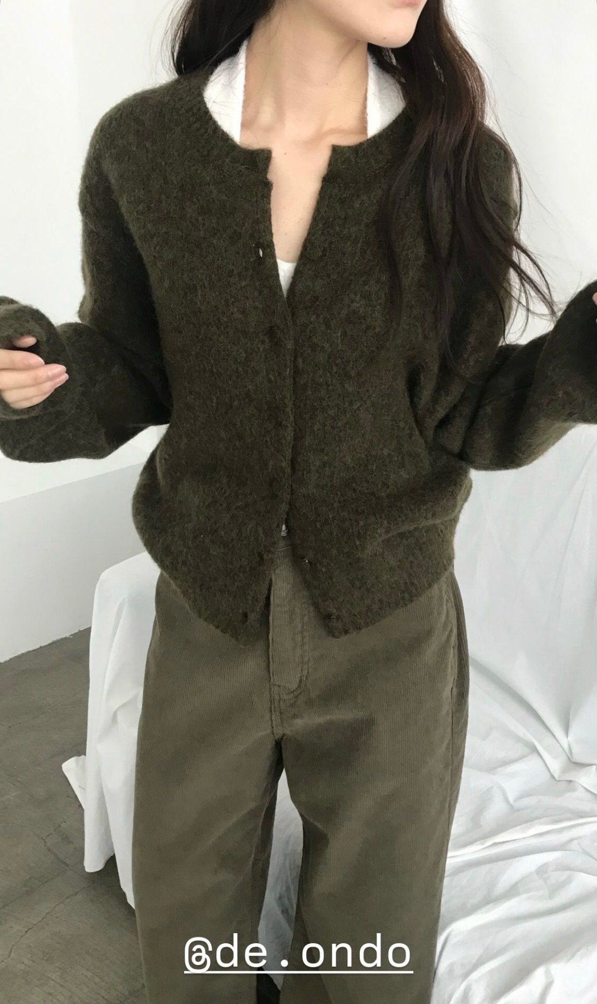 deondo Mohair Brush Cardigan-3col