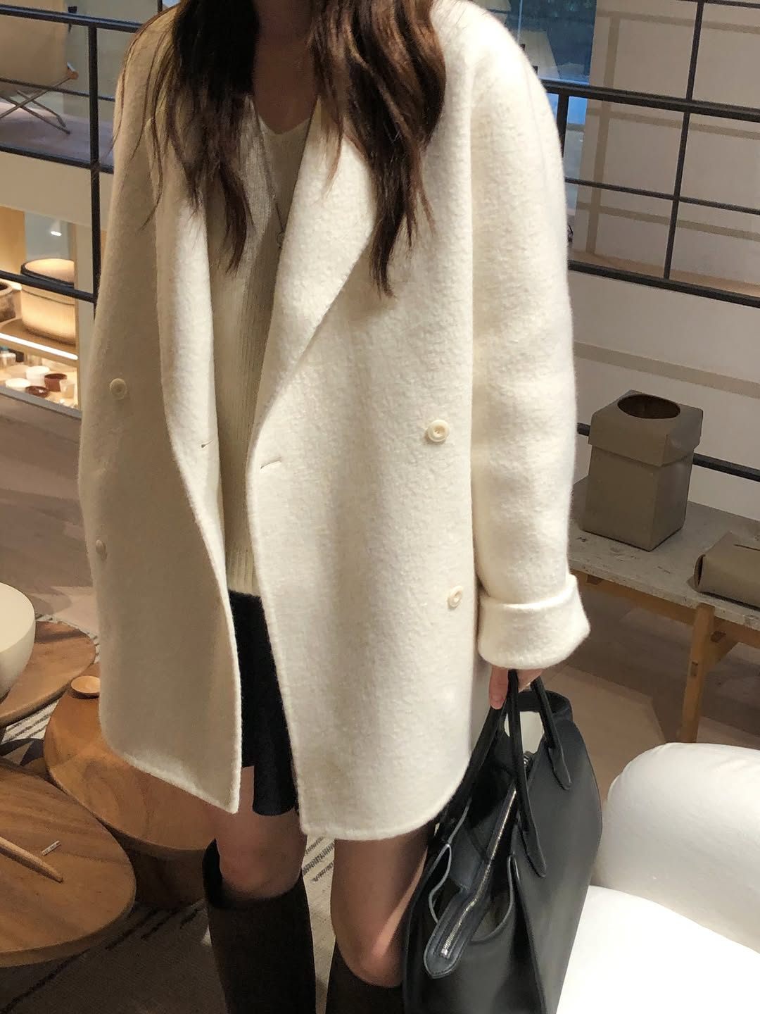 yvette double half handmade jacket-2col