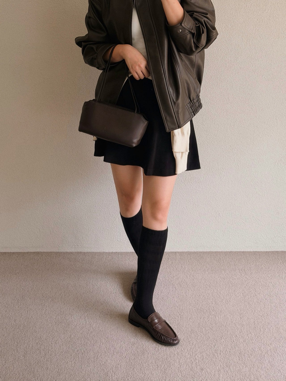 Lambskin shoulder bag