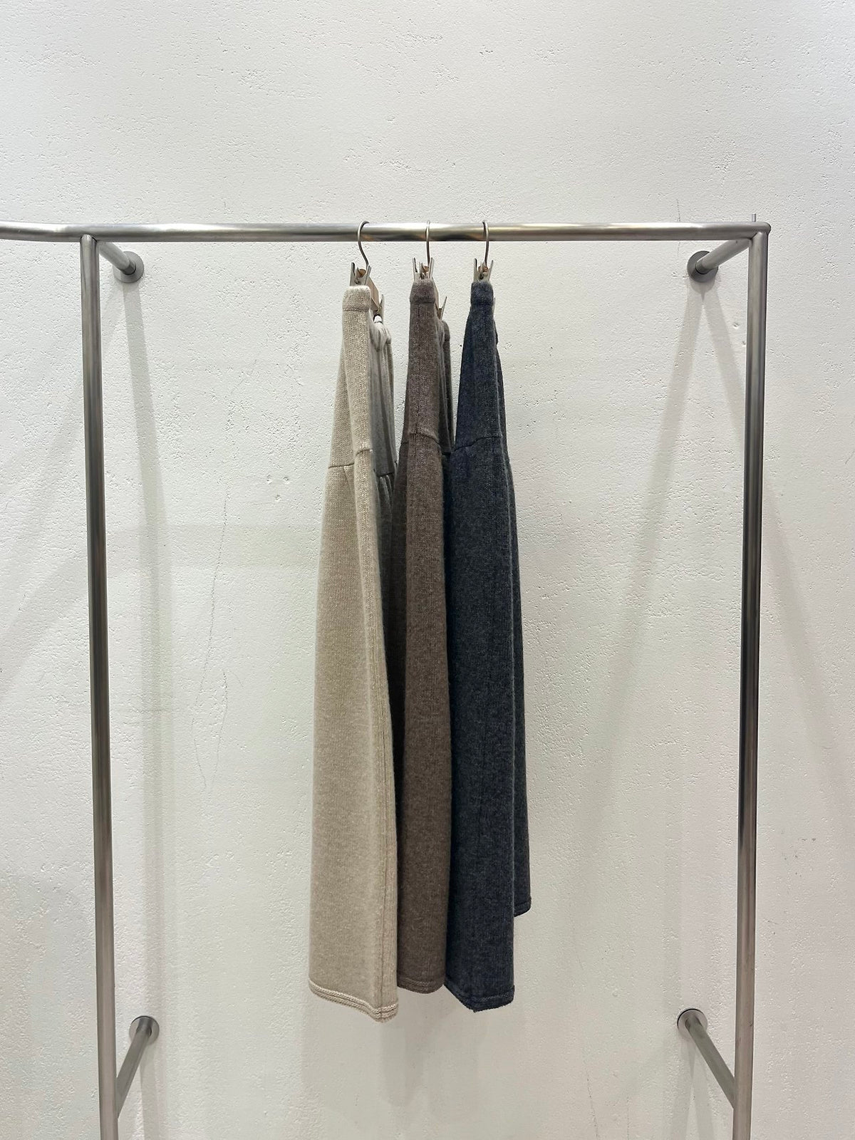 merino wool shirring skirt-3col