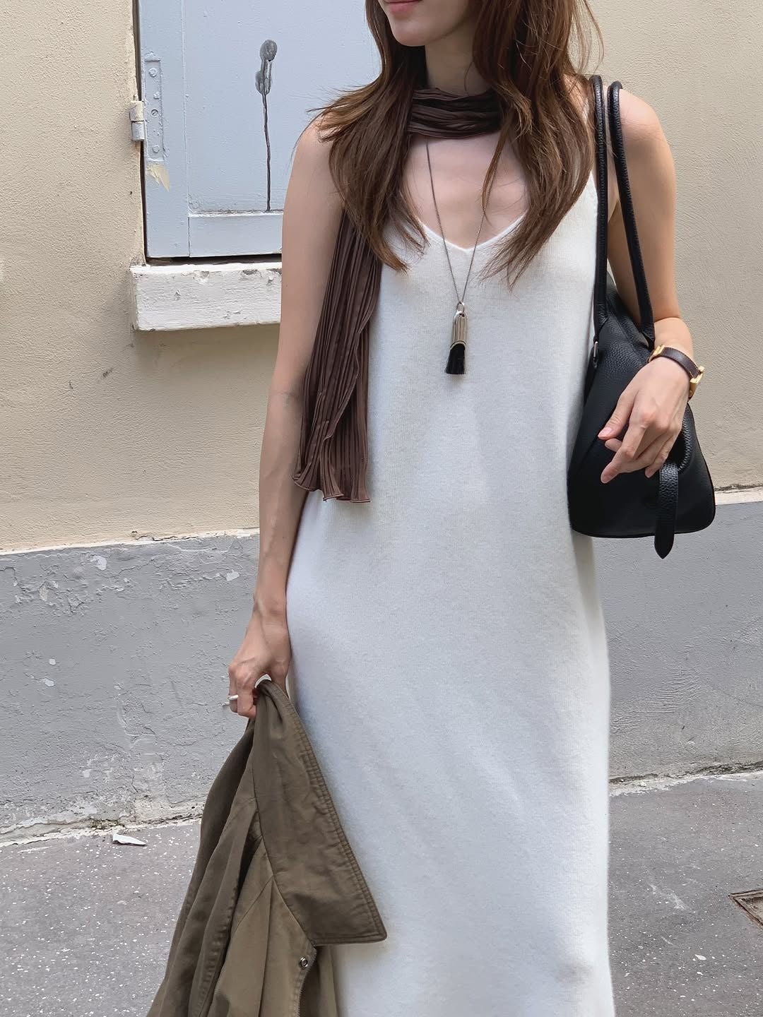aveline cashmere whole-garment knit onepiece-2col