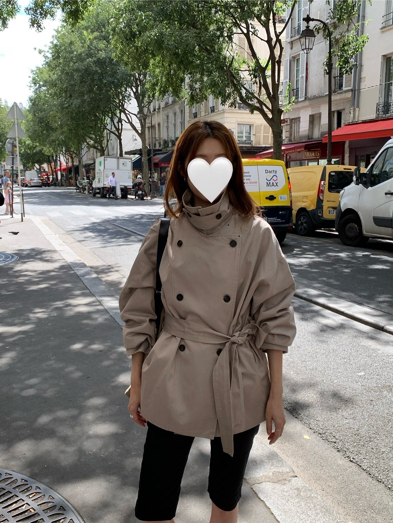 Maren washing half trench jacket-2col