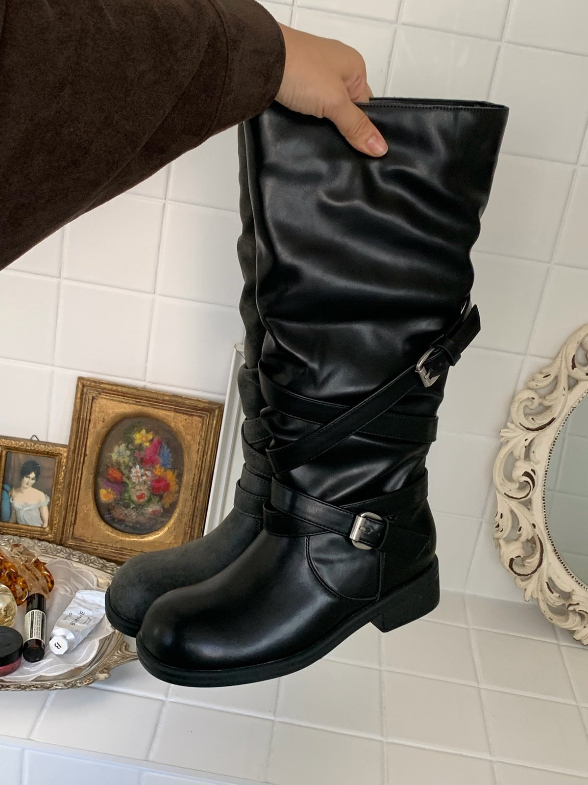 vintage belt boots-2col