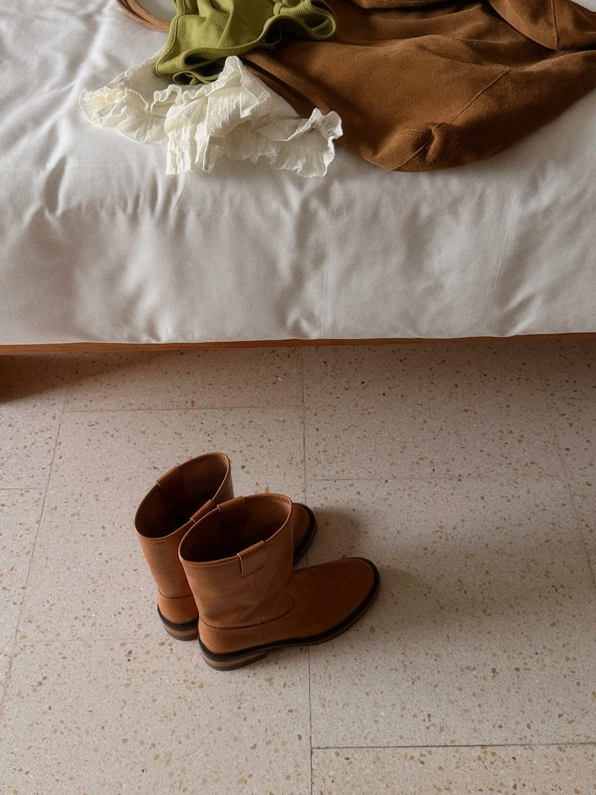 workwear leather boots-2col