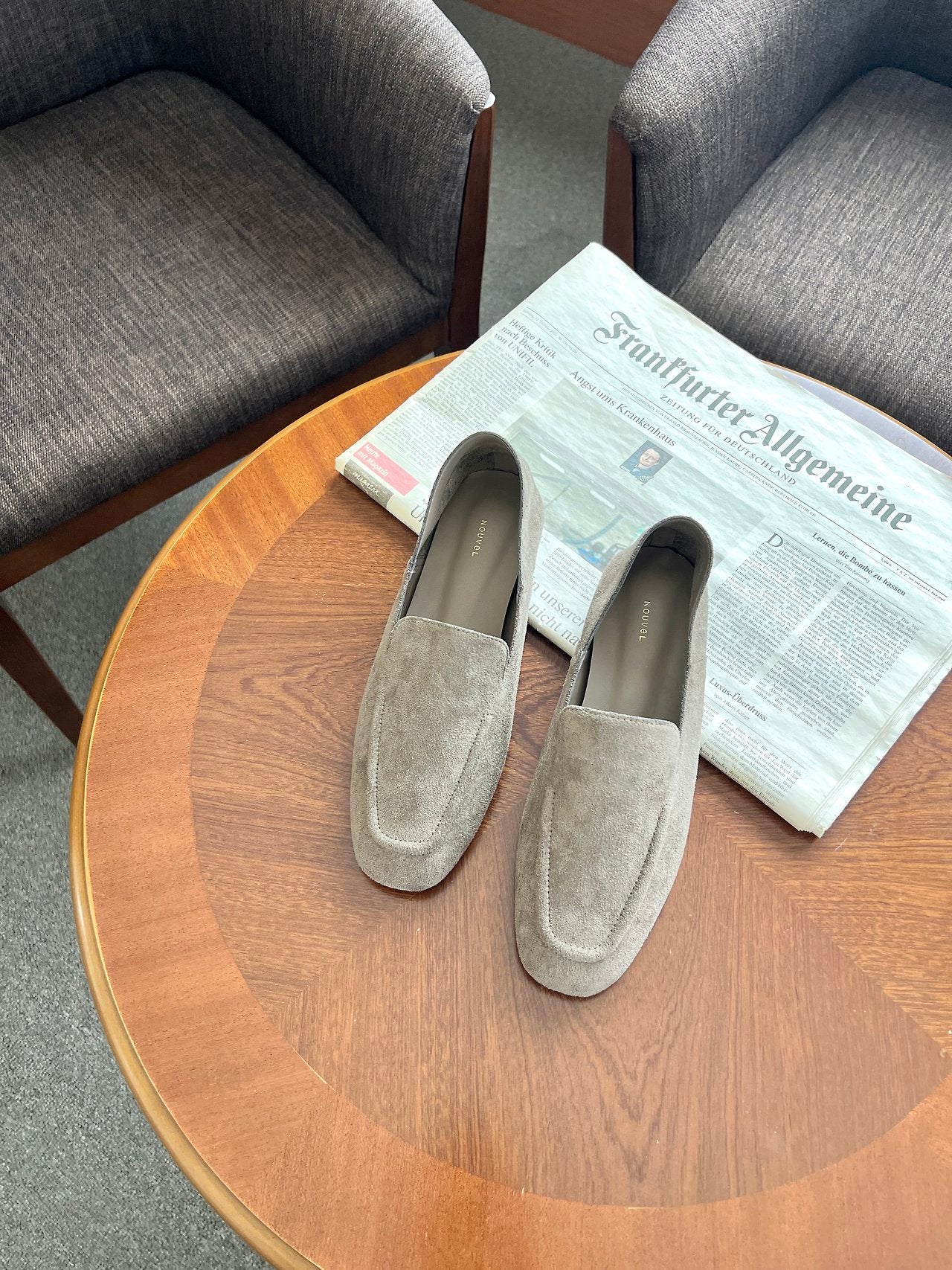 Suede soft loafers