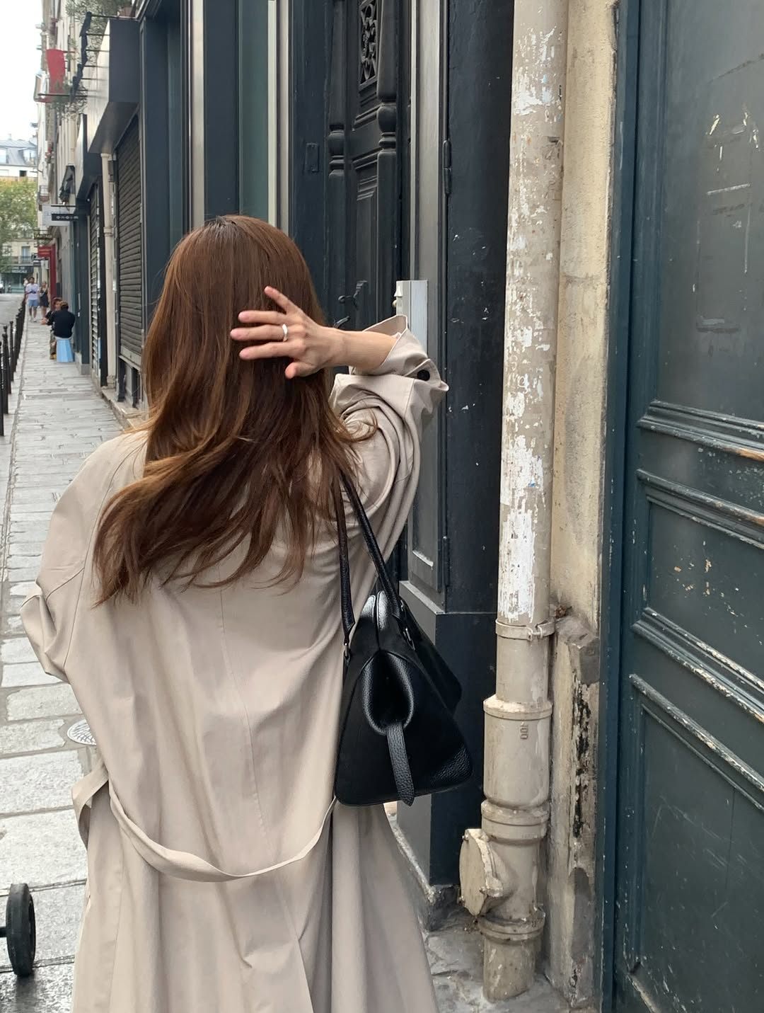 Barnet long trench coat