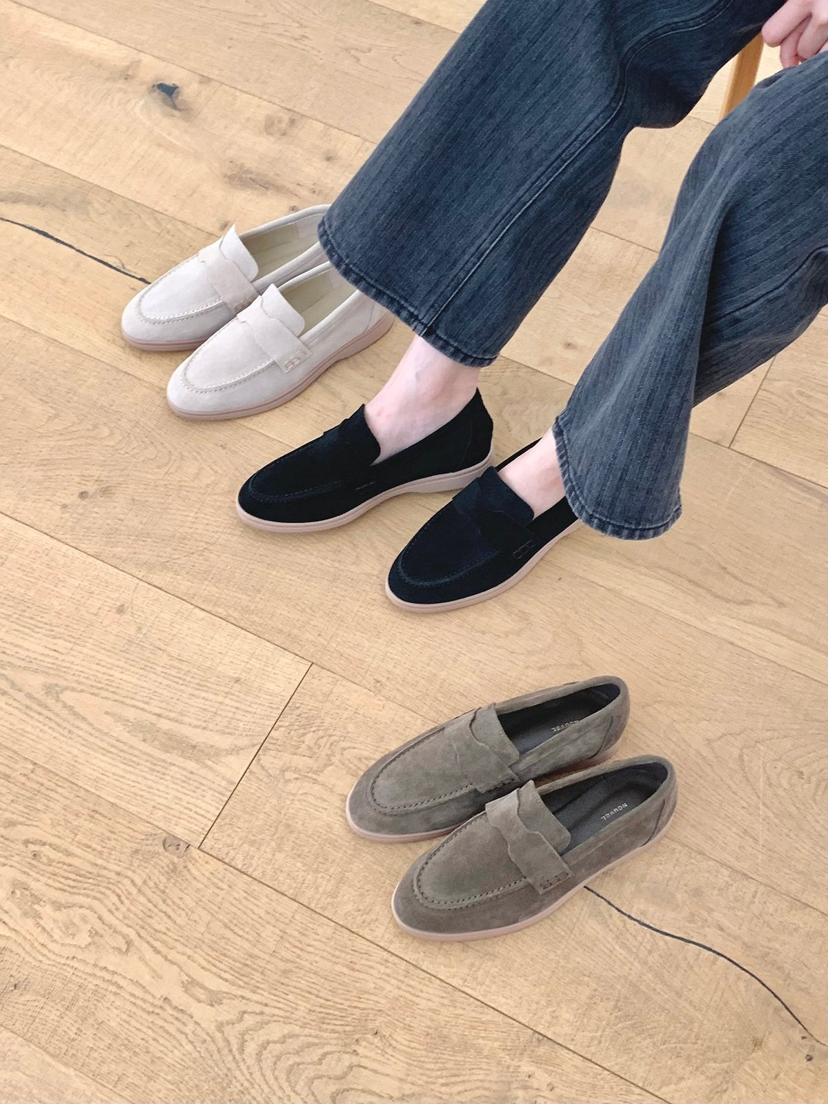 Real leather loafers-3col