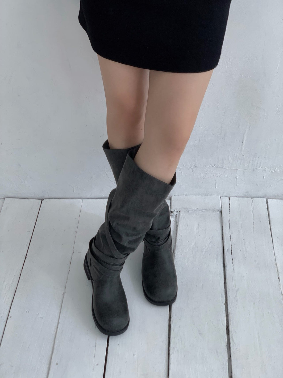 vintage belt boots-2col