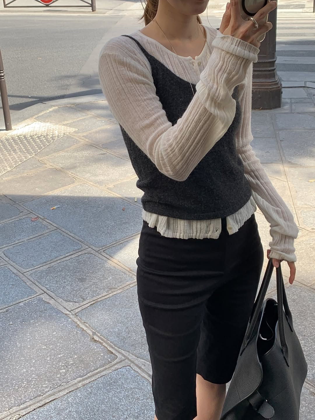 Luna raccoon knit sleeveless-3col