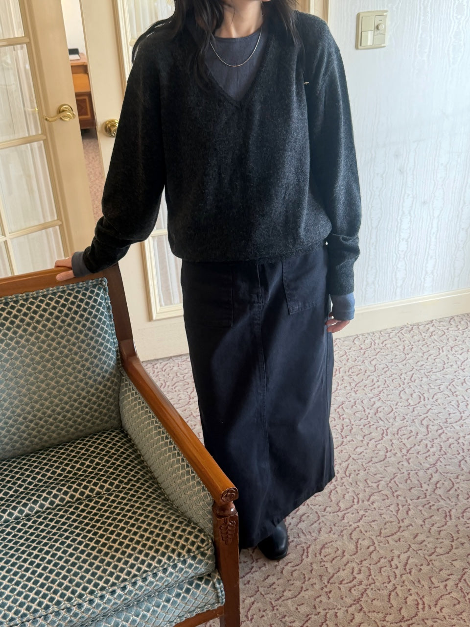 allen cash wool knit-2col