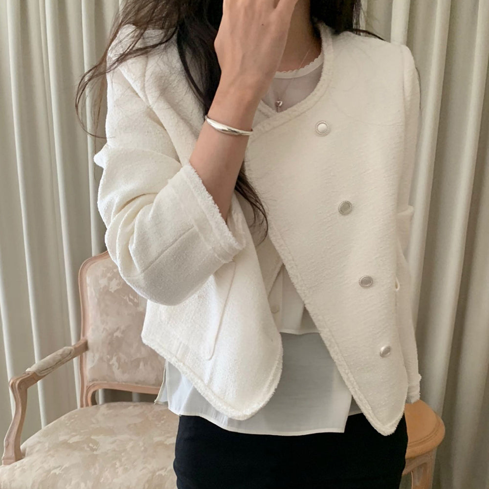 Glass tweed jacket-2col