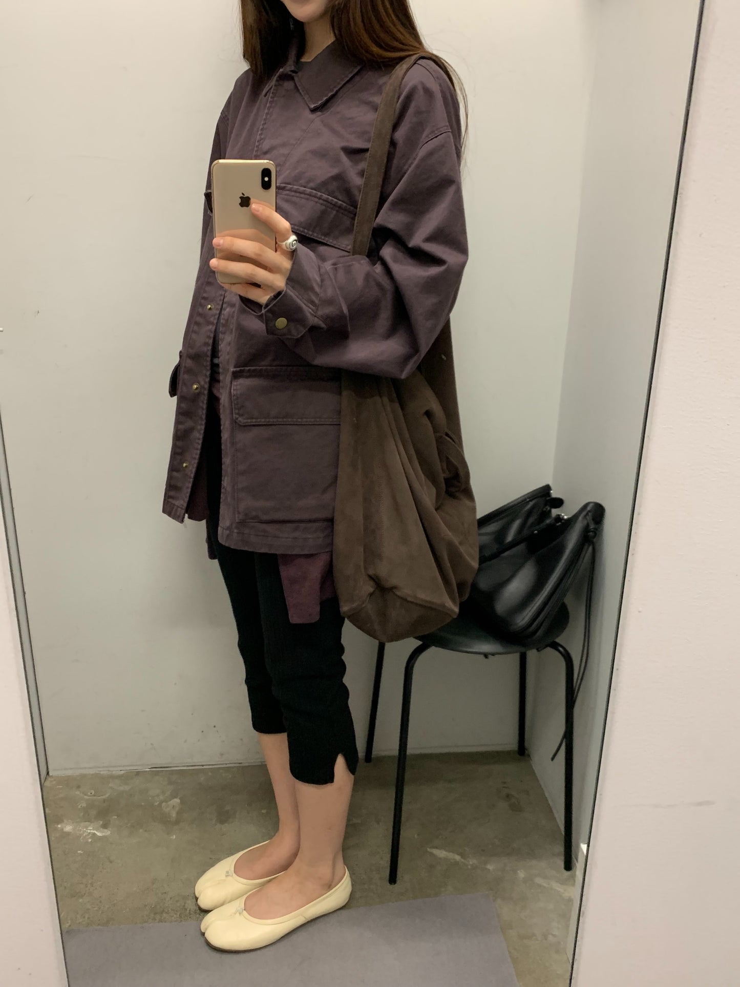 parker cotton pocket jacket-2col
