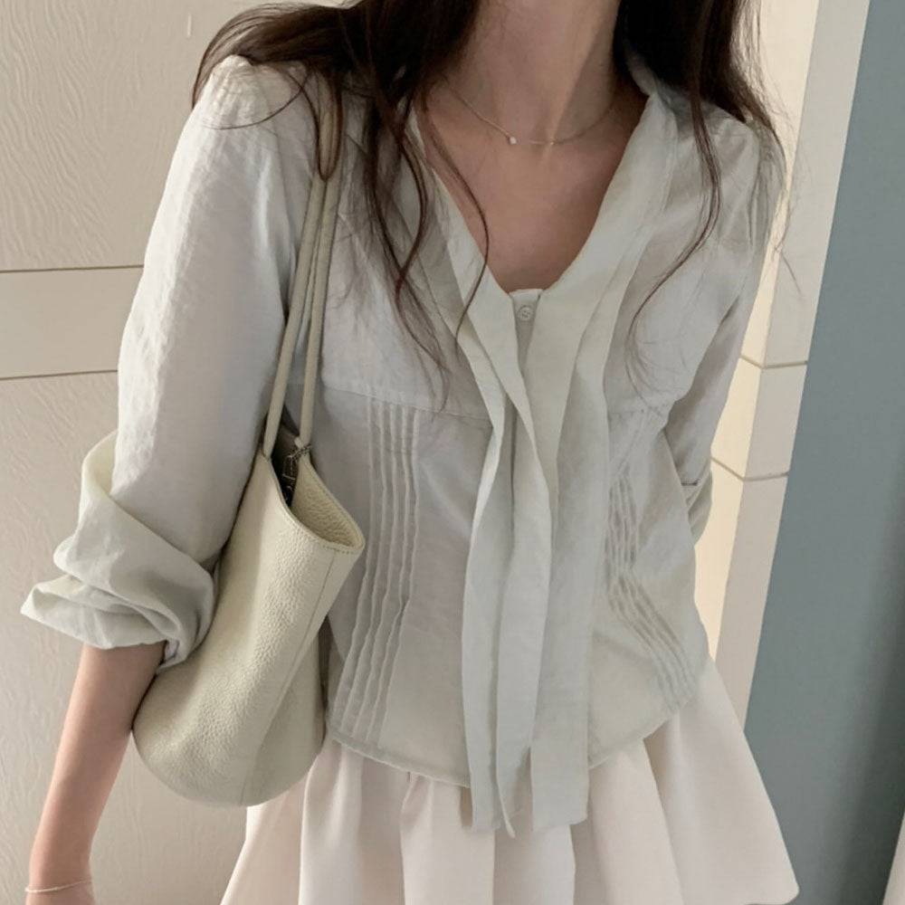 adele tie blouse-2col