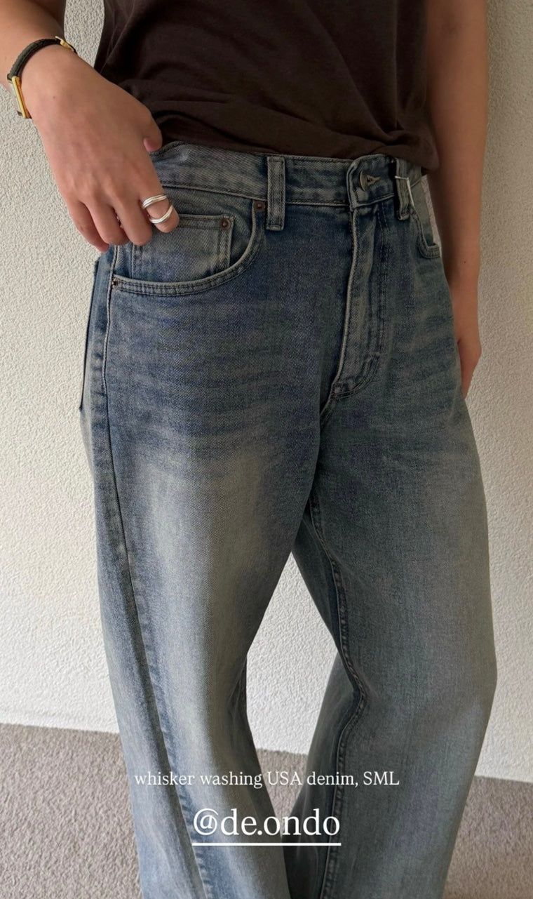 Deondo whisker wash usa denim