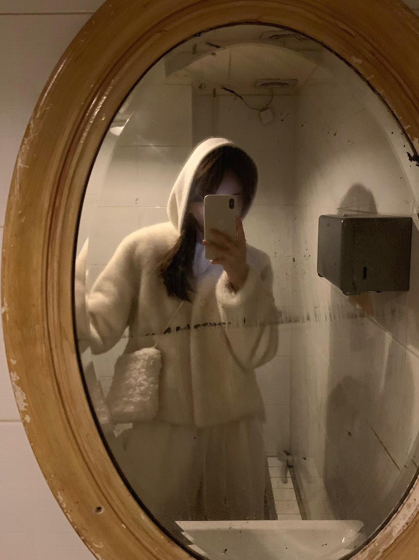 liter sand mink fur jacket-2col