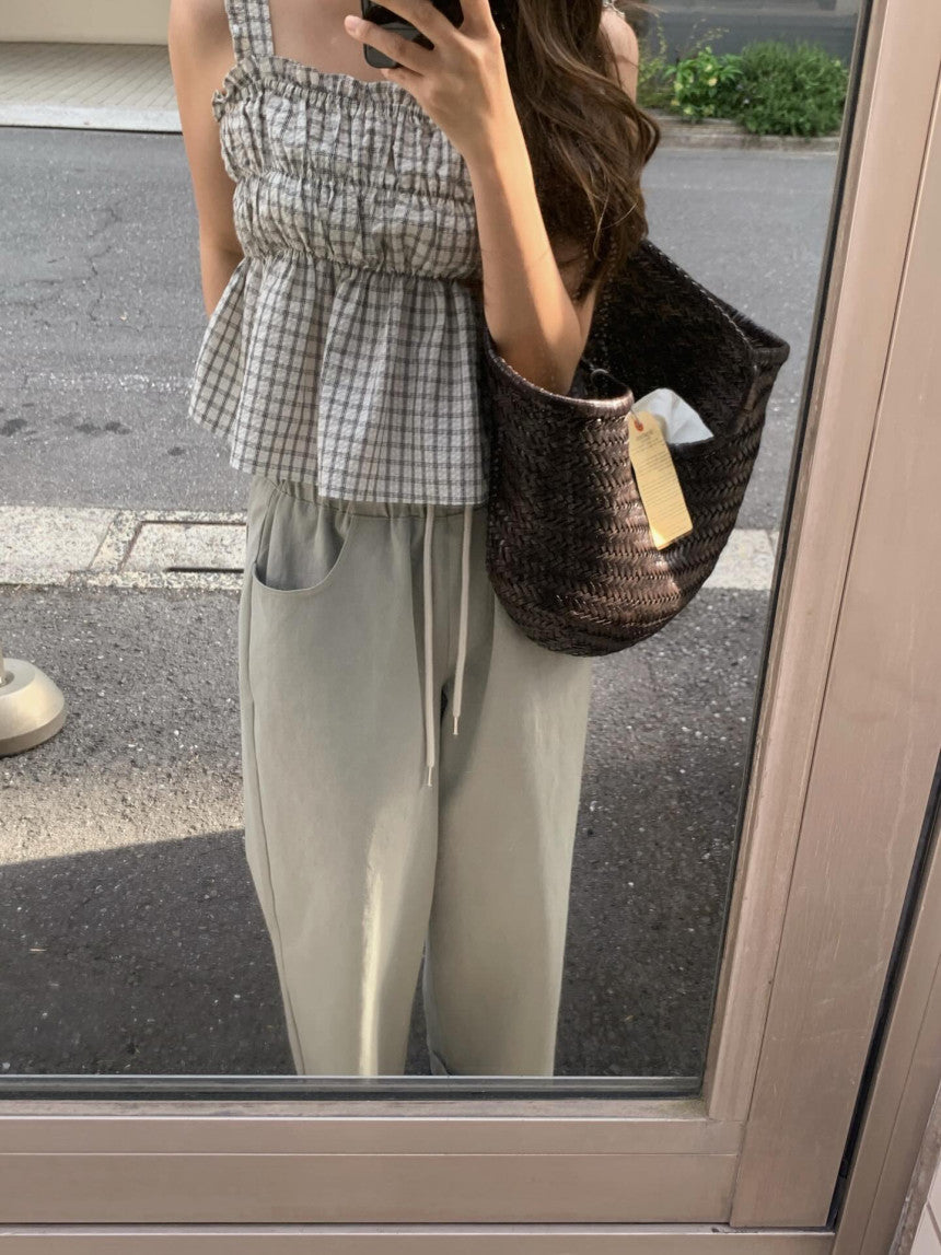 liter blanc check blouse