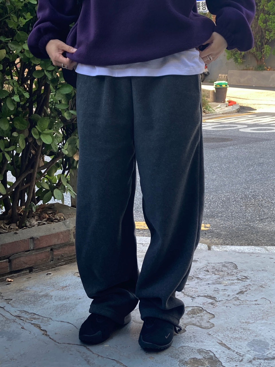 two-way fleece pants-2col