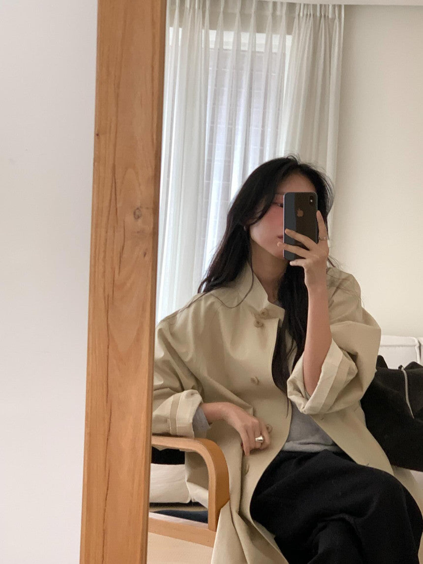 meli high-neck trench-2col