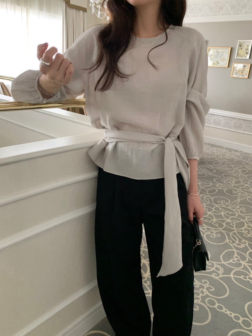 wish tie blouse-3col