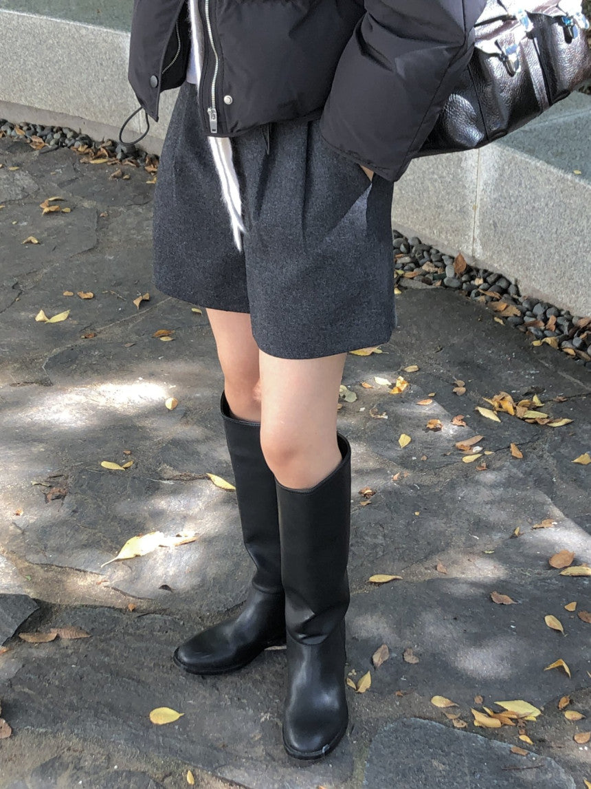 Eloy wool half pants-2col