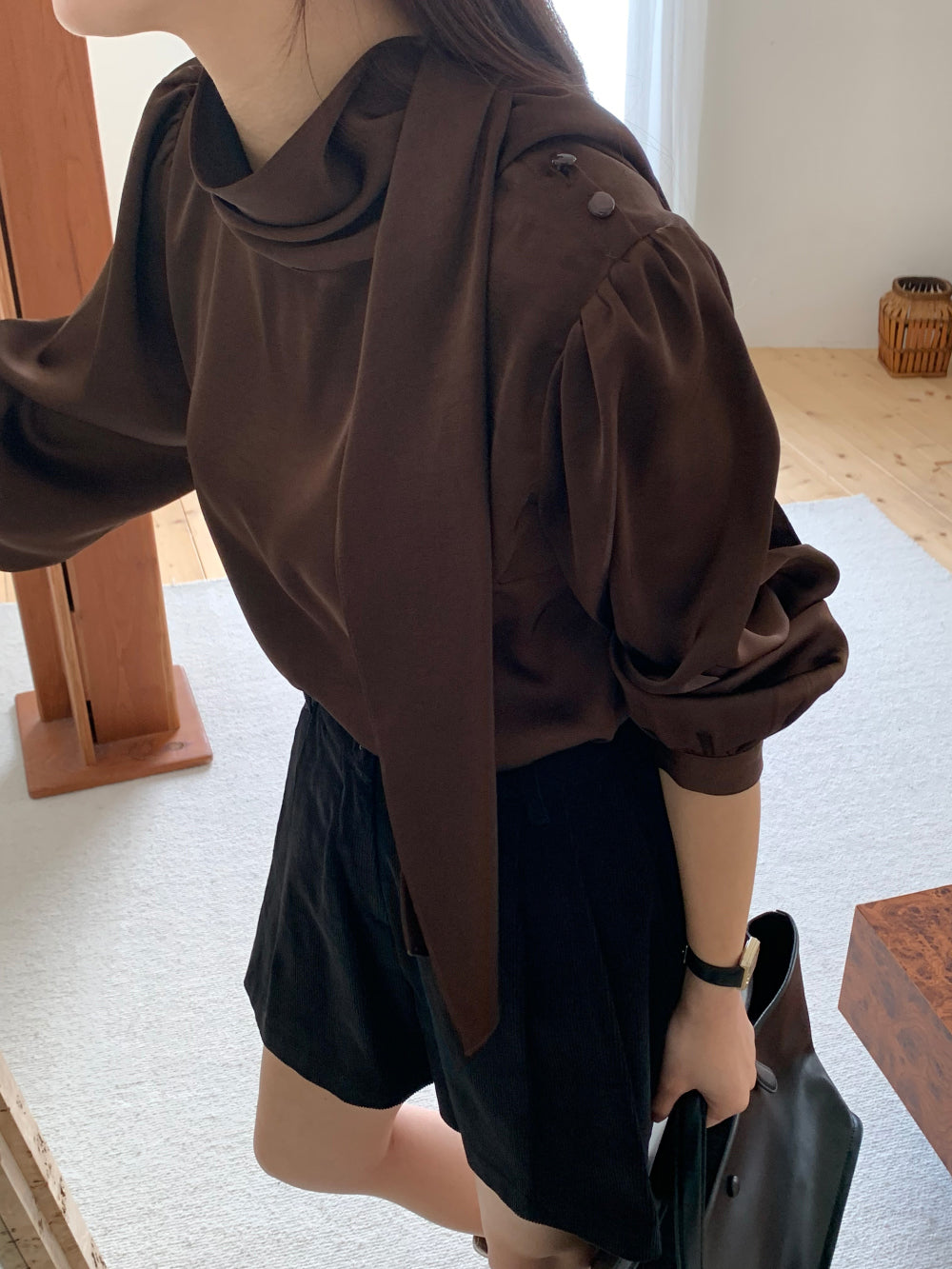 house tie blouse-3col