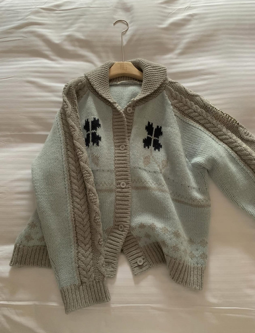 Flower kowechan knit-2col