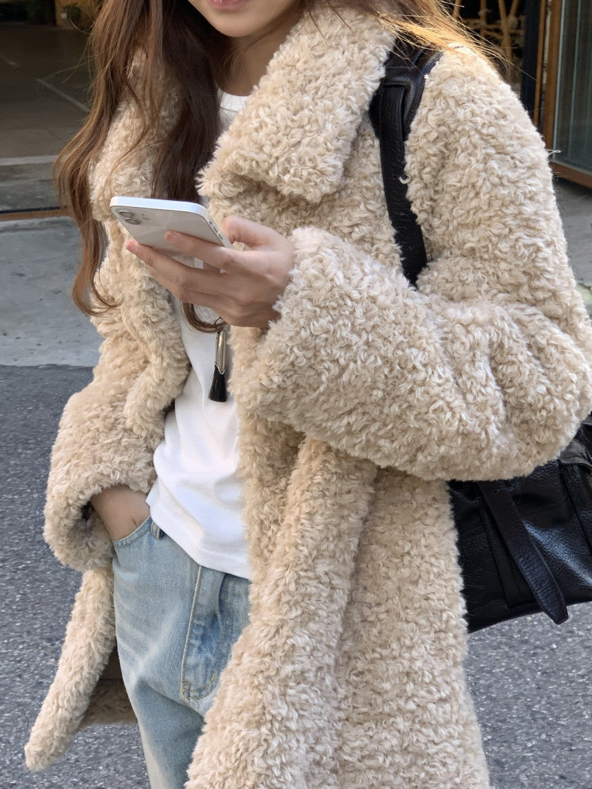 Ales reversible fur shearling jacket-2col