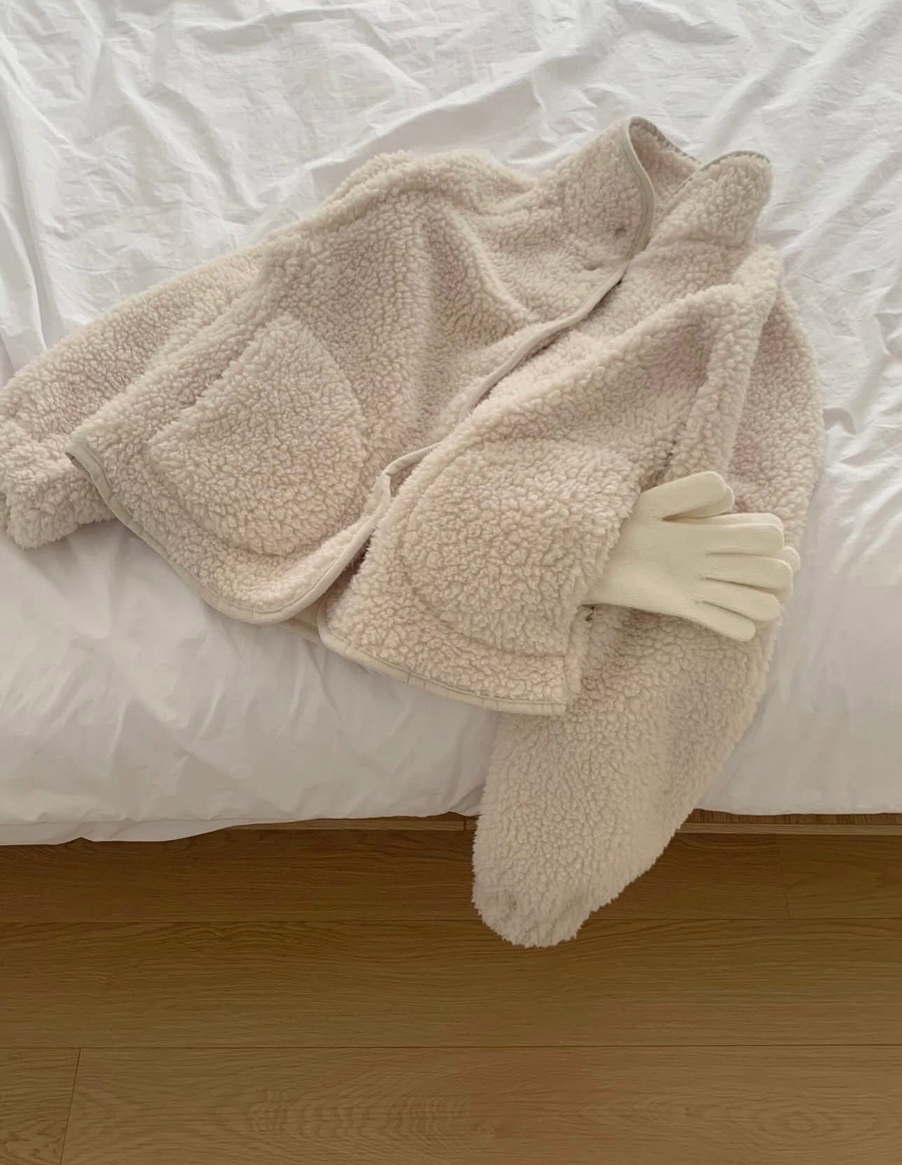 liter teddy searing fleece jumper-2col