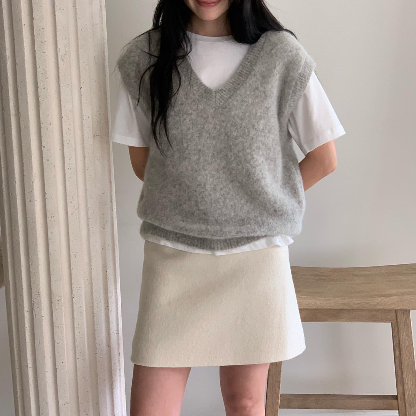 wooly mini skirt-3col