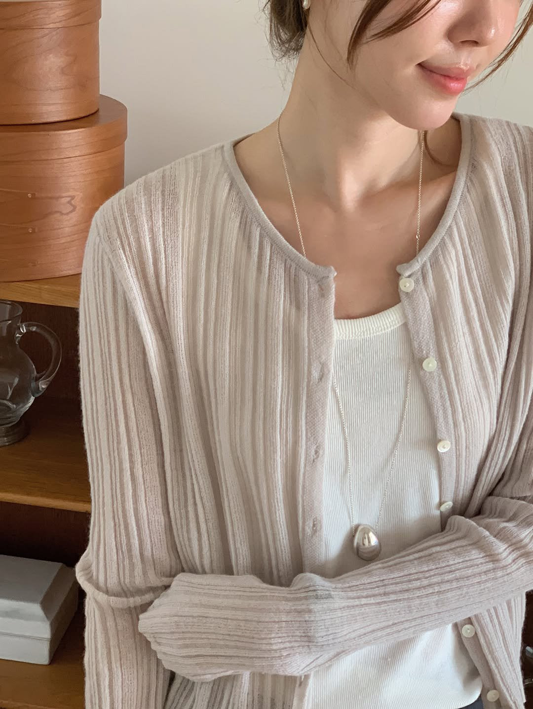 Bella alpaca round cardigan-3col