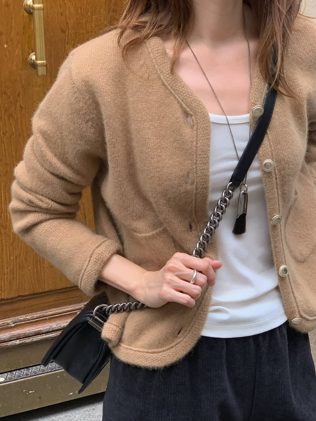 coco raccoon knit jacket-2col