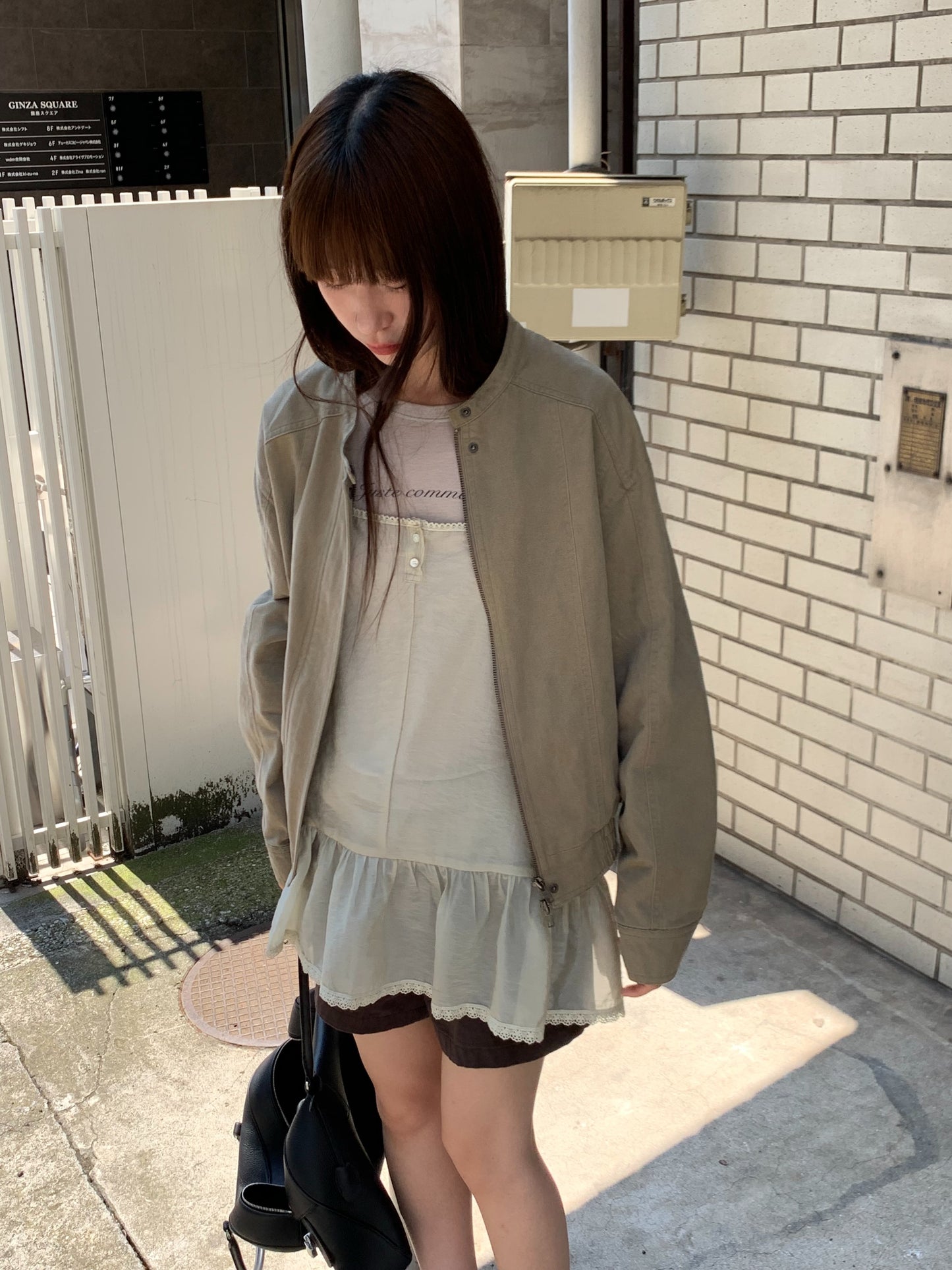 essential cotton zip-up jumper