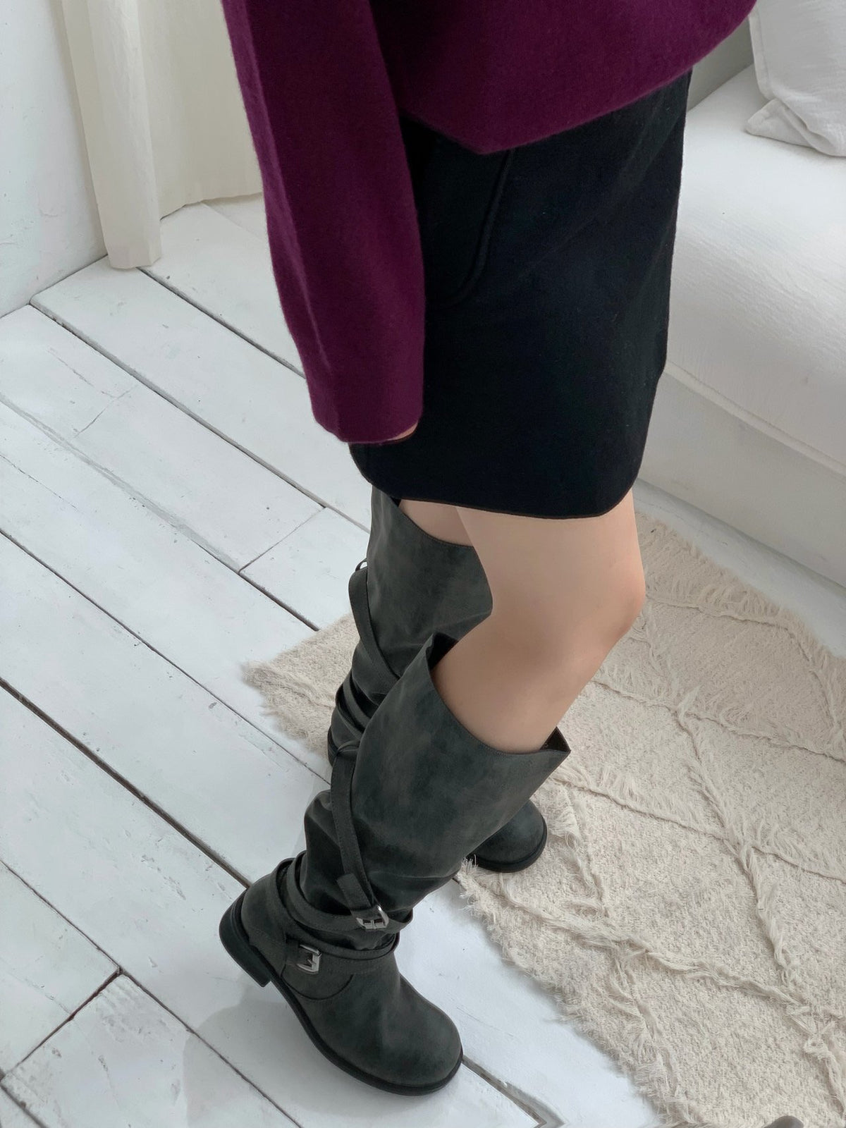 vintage belt boots-2col