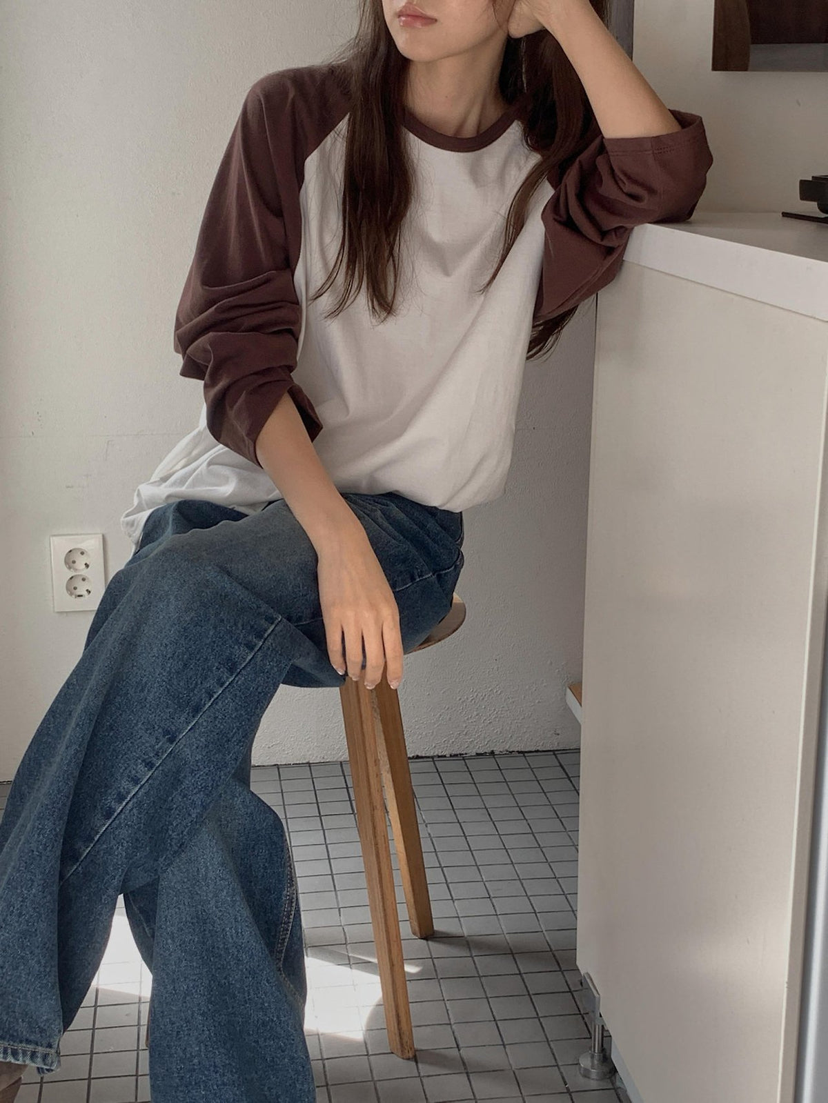 cotton raglan T-3col