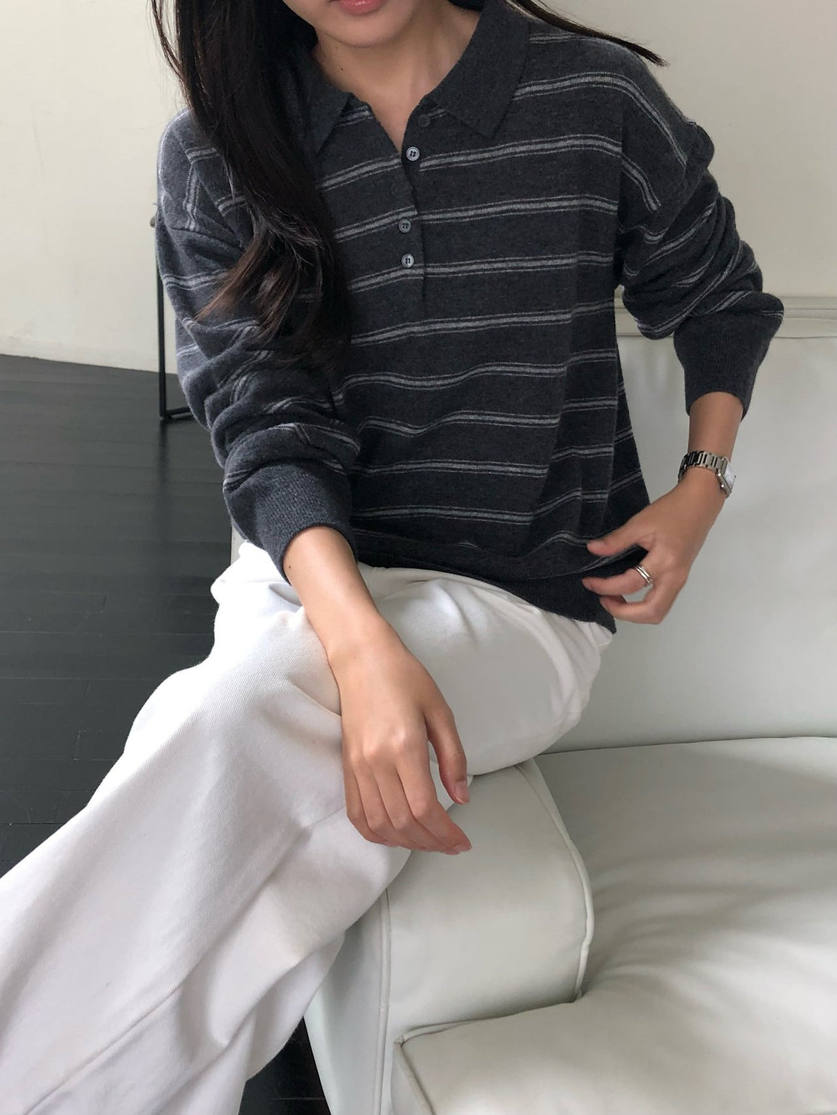 urban stripe knit-3col