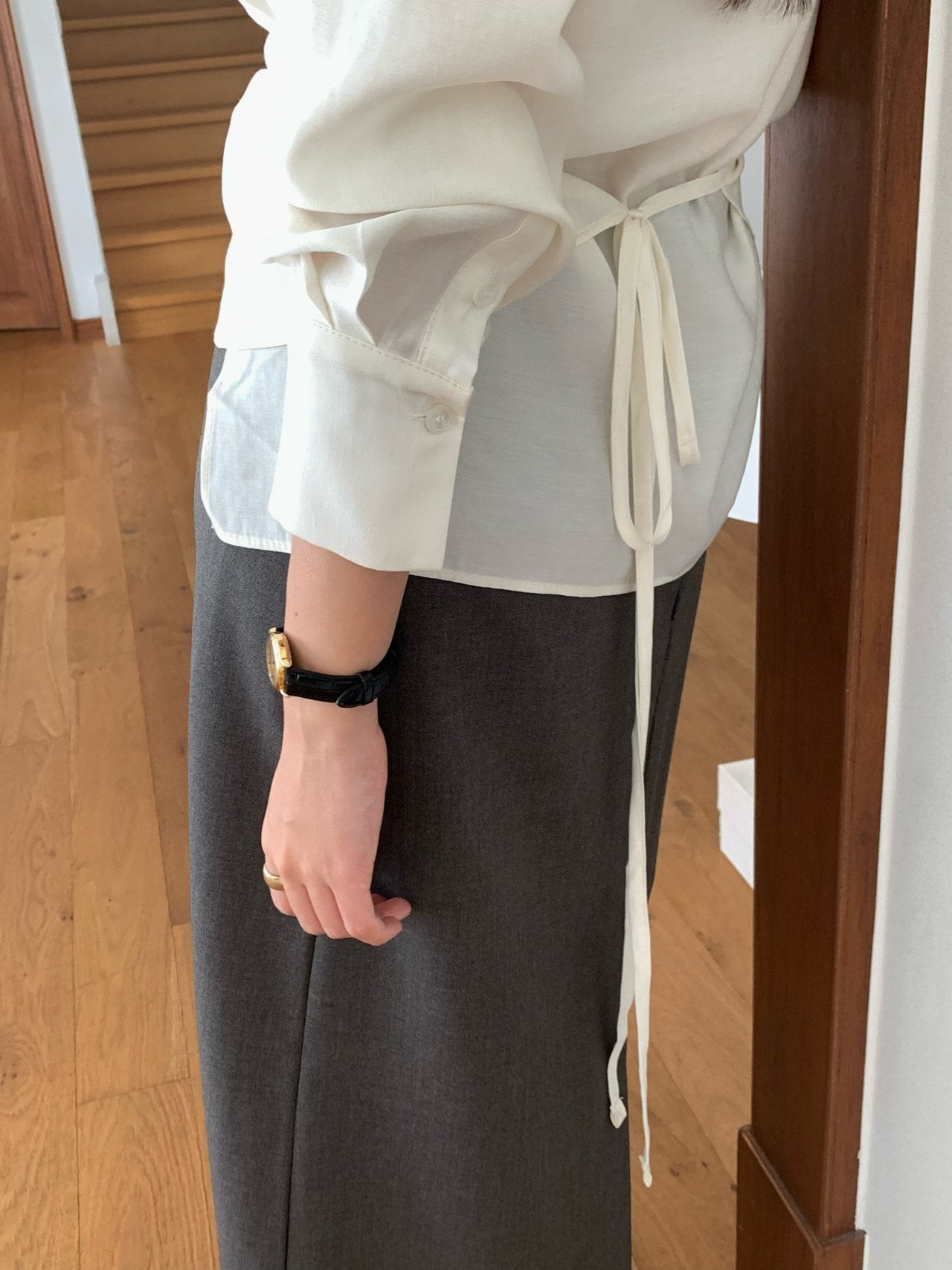 Meli wrap blouse-2col