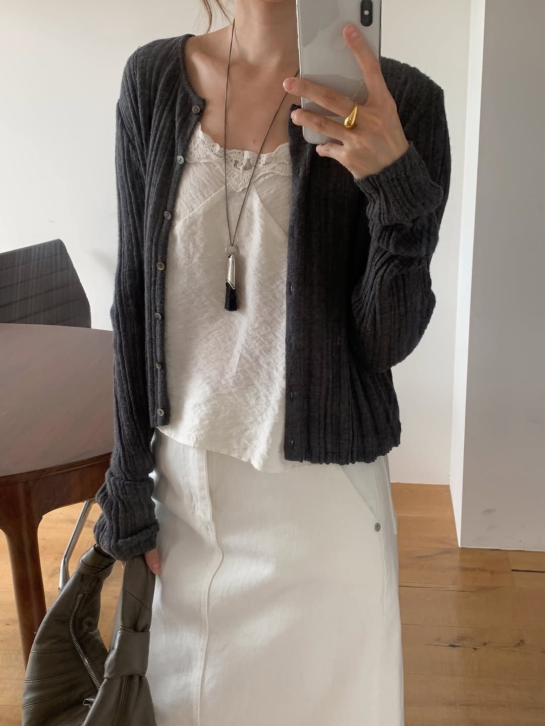 Bella alpaca round cardigan-3col
