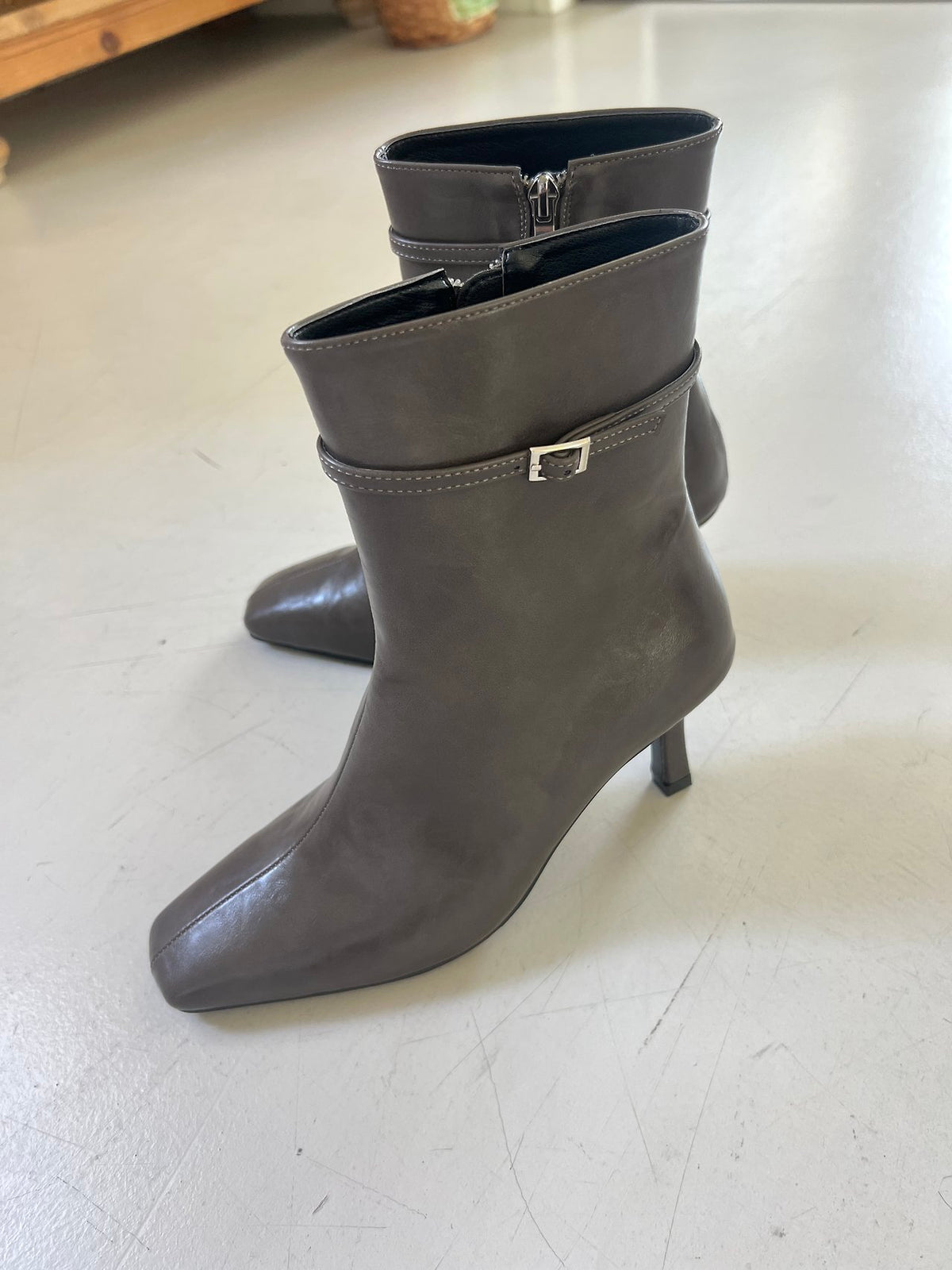 7cm Vintage Belt Ankle Boots-3col