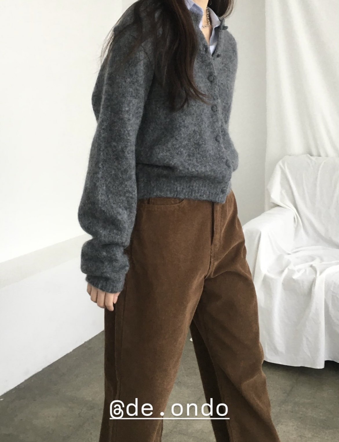 deondo Mohair Brush Cardigan-3col