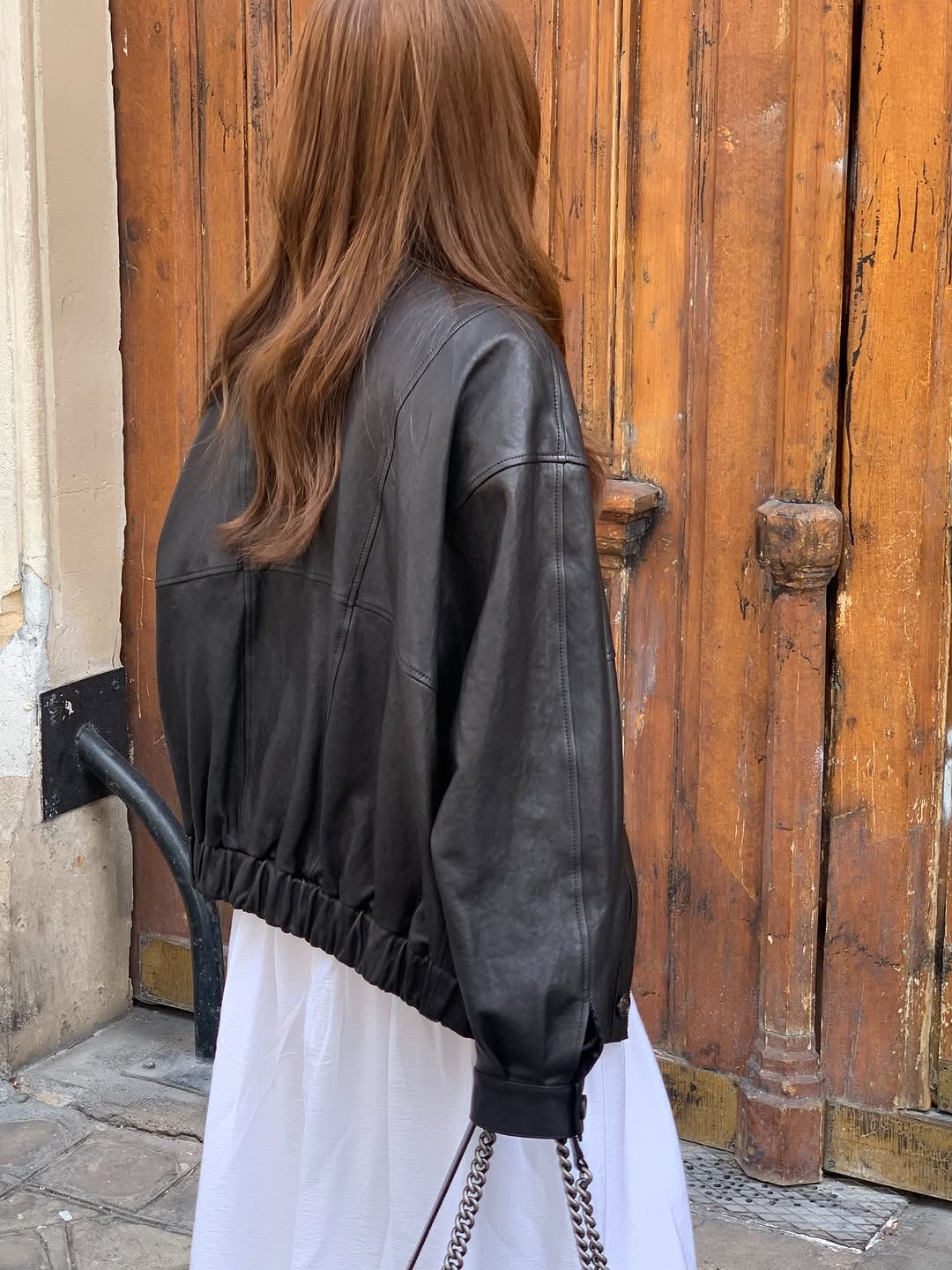 Hale lambskin leather blouson-2col