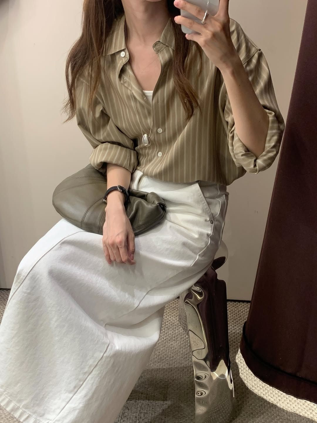 Soren tencel stripe shirt
