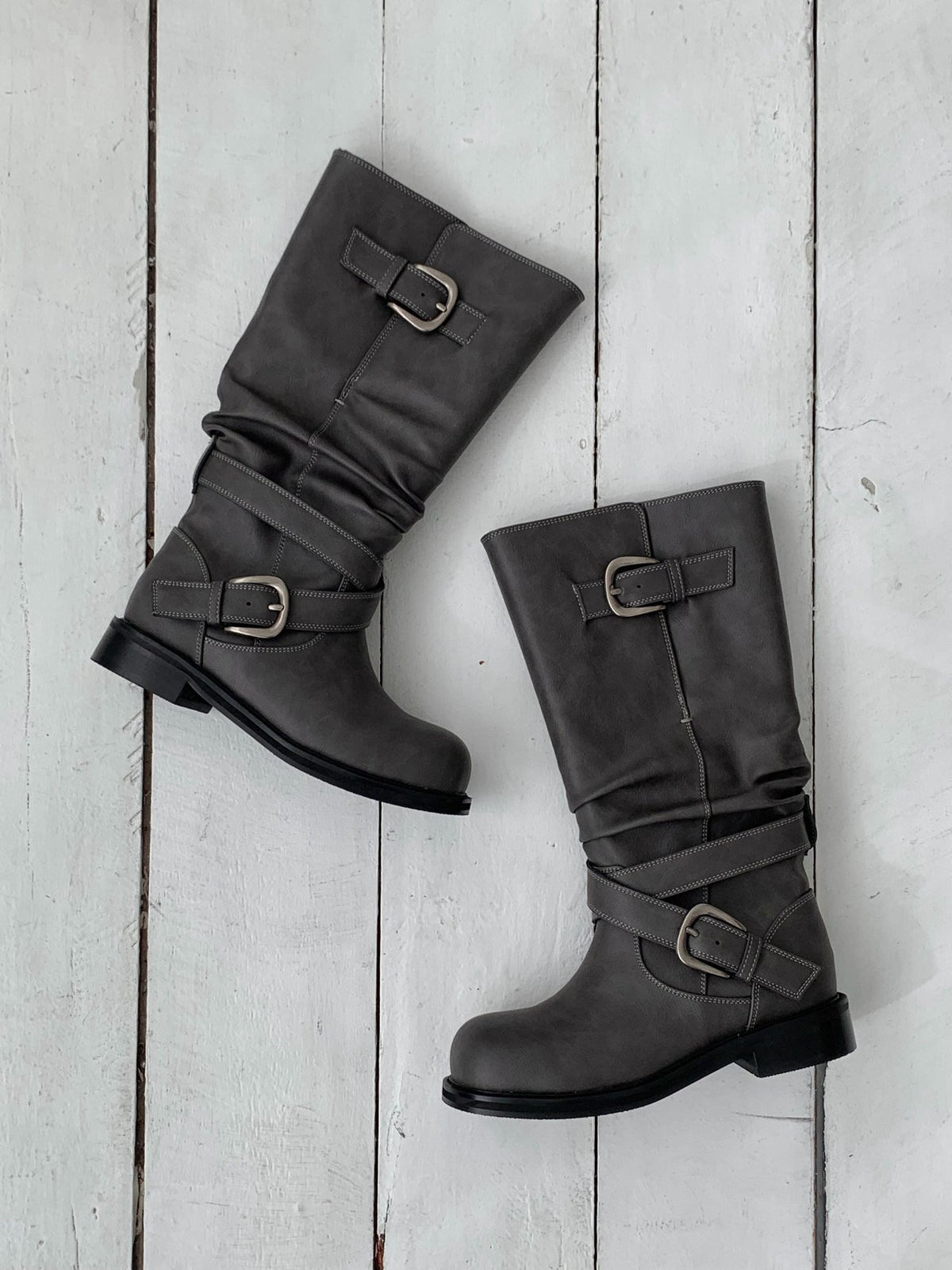 buckle fold-over boots-2col