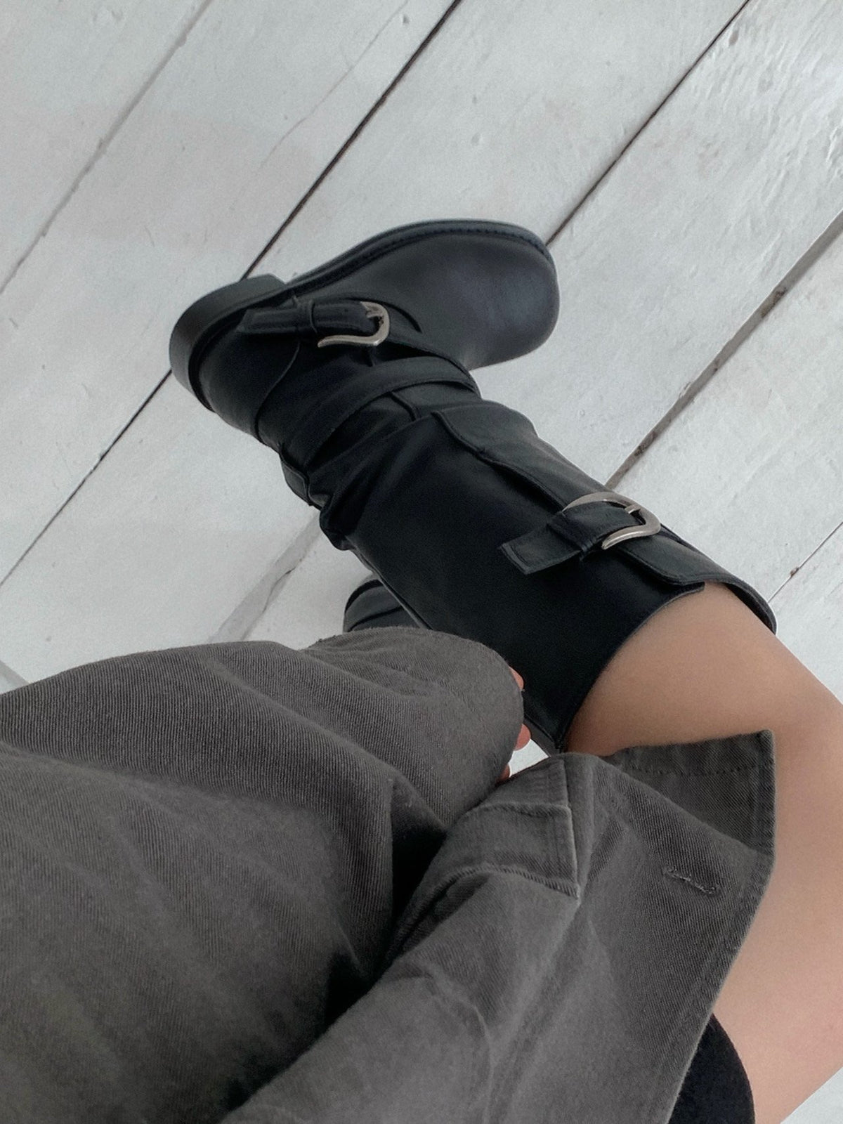 buckle fold-over boots-2col