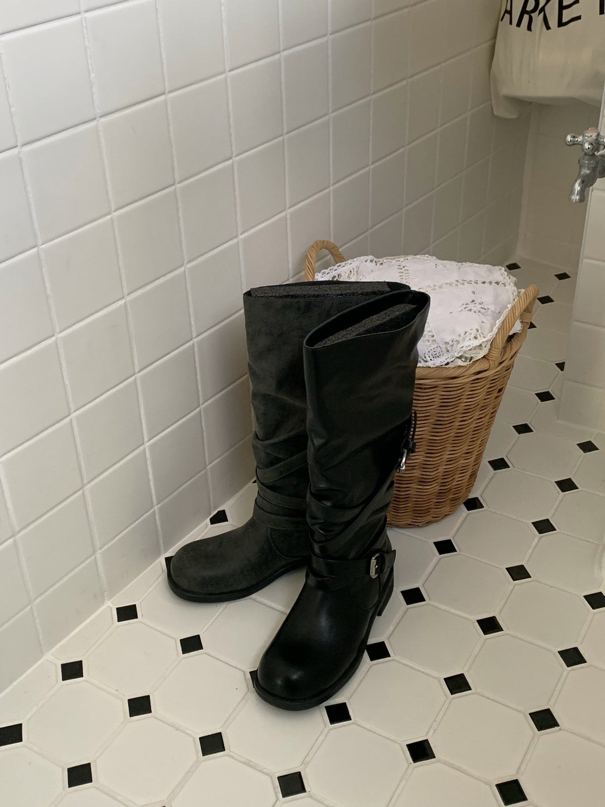 vintage belt boots-2col