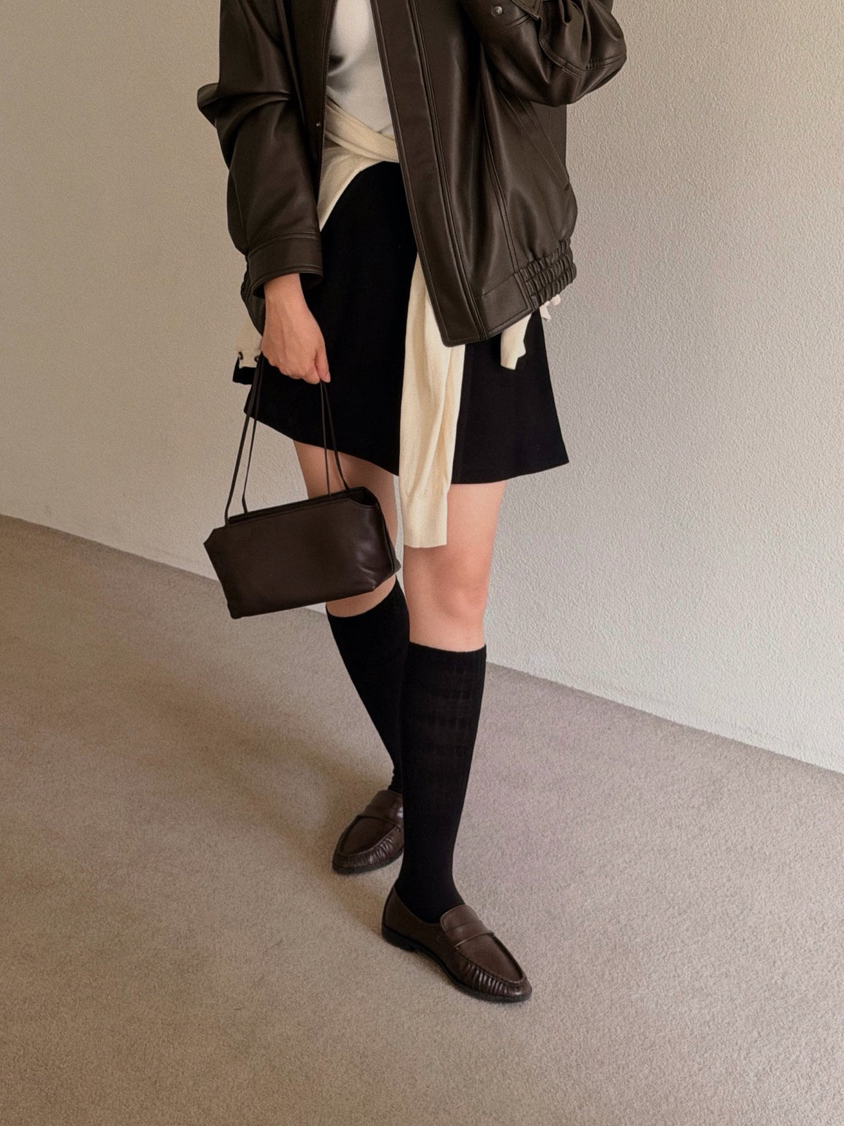 Lambskin shoulder bag