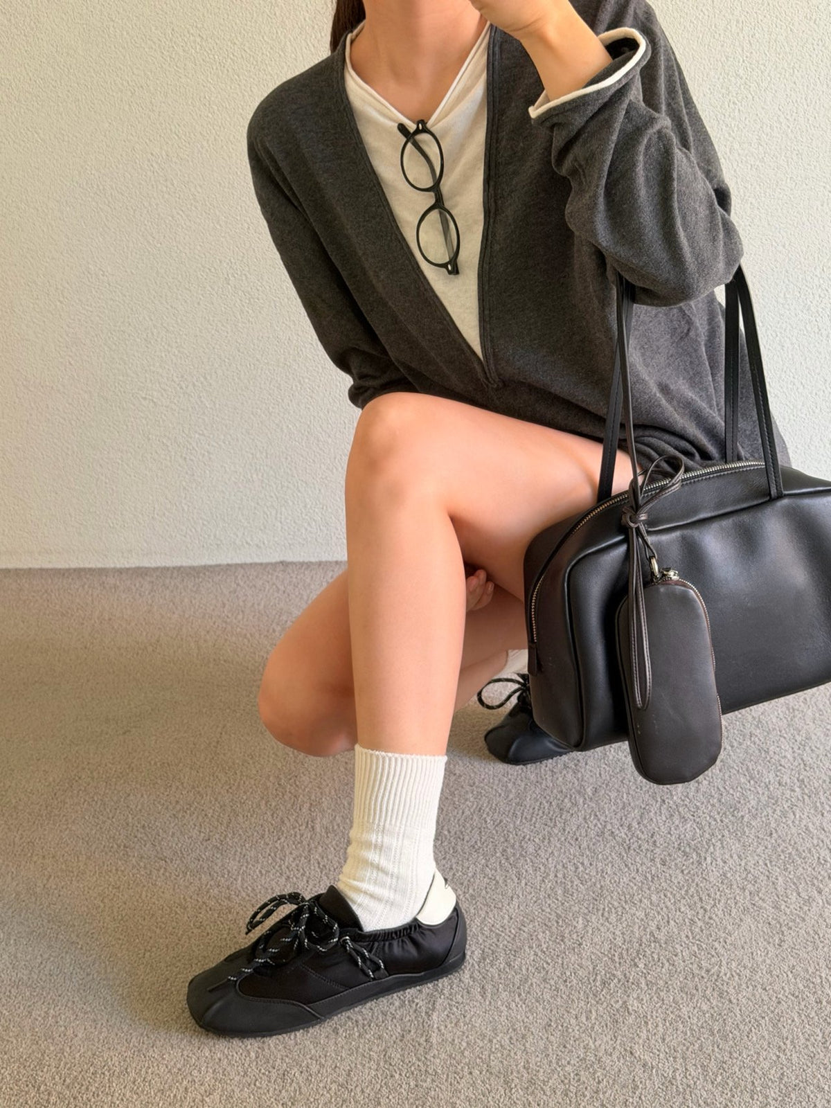 hazel satin sneakers-2col